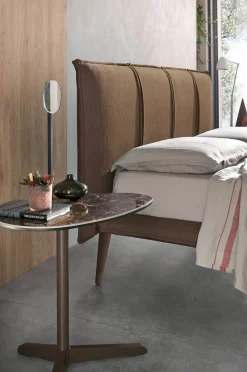 Letto matrimoniale Itaca linea Dreamer in finitura Tabacco