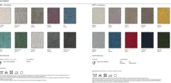 Letto matrimoniale moderno Linear Soft con testiera trapuntata disponibile in vari colori