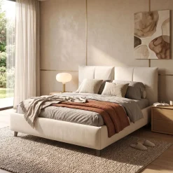 Letto Matrimoniale Moderno Main - Linea New Season (Tessuti e Contenitore Personalizzabili)