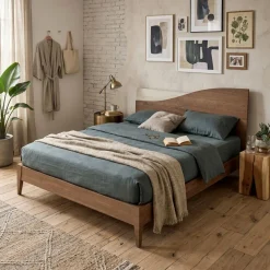 Letto Matrimoniale Moderno Rise (10 Colori Personalizzabili e LED Optional)