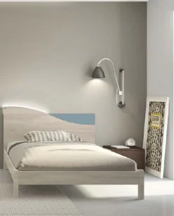 Letto Matrimoniale Moderno Rise (10 Colori Personalizzabili e LED Optional)