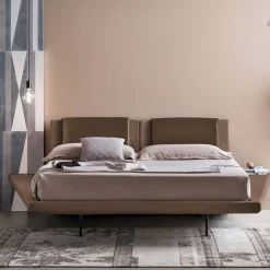 Letto matrimoniale Rodi linea Dreamer in finitura Tabacco