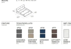 Letto matrimoniale Stromboli linea Dreamer in finitura Bianco