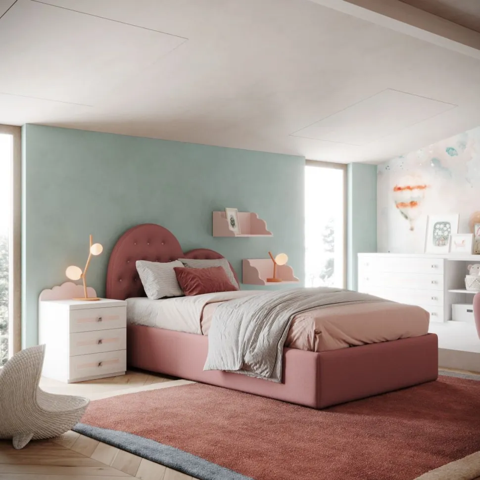 Letto Piazza e Mezza contenitore Swarovski linea Colorfull vari colori