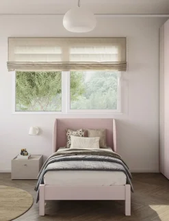 Letto singolo Box linea Airone con testiera imbottita