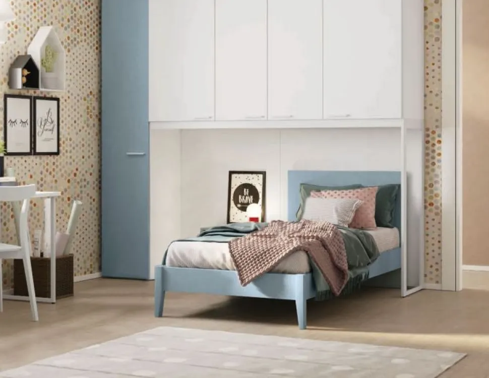 Letto Singolo Cloe disponibile in 3 versioni e 15 colorazioni