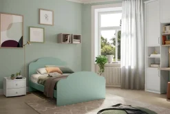 Letto singolo Cloud linea Ginevra disponibile in 4 versioni e 9 colorazioni