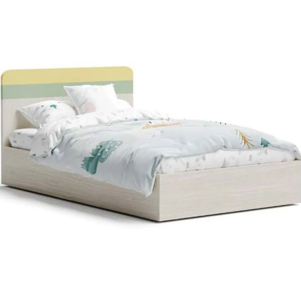 Letto singolo contenitore ANTARES cenere wood