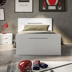 Letto singolo ENEA frassino nuvola