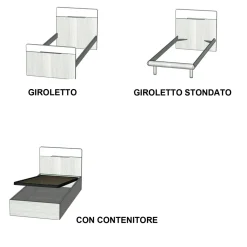 Letto singolo ENEA frassino nuvola