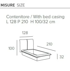 Letto singolo Itaca linea Dreamer in finitura Blu