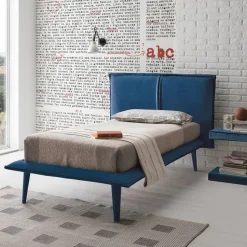 Letto singolo Itaca linea Dreamer in finitura Blu
