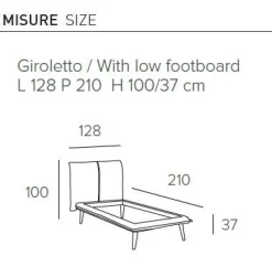 Letto singolo Itaca linea Dreamer in finitura Blu