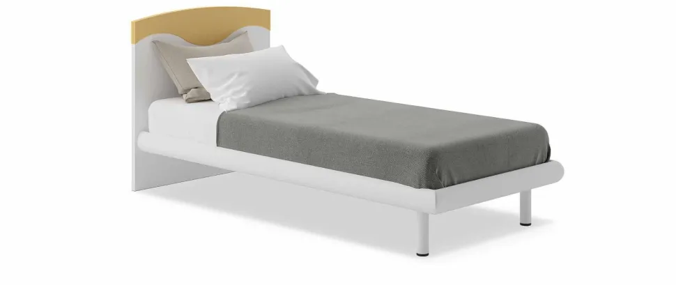 Letto Singolo Moderno Greg - Linea Colorfull (Colori e Contenitore Personalizzabili)