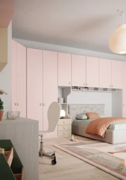 Letto singolo Pool linea Fly imbottito in tessuto