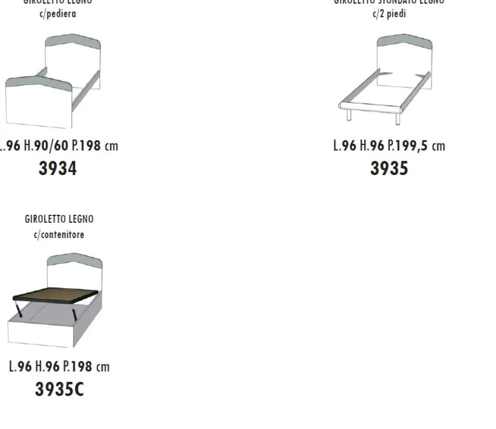 Letto singolo Tim linea Fly con inserti colorati