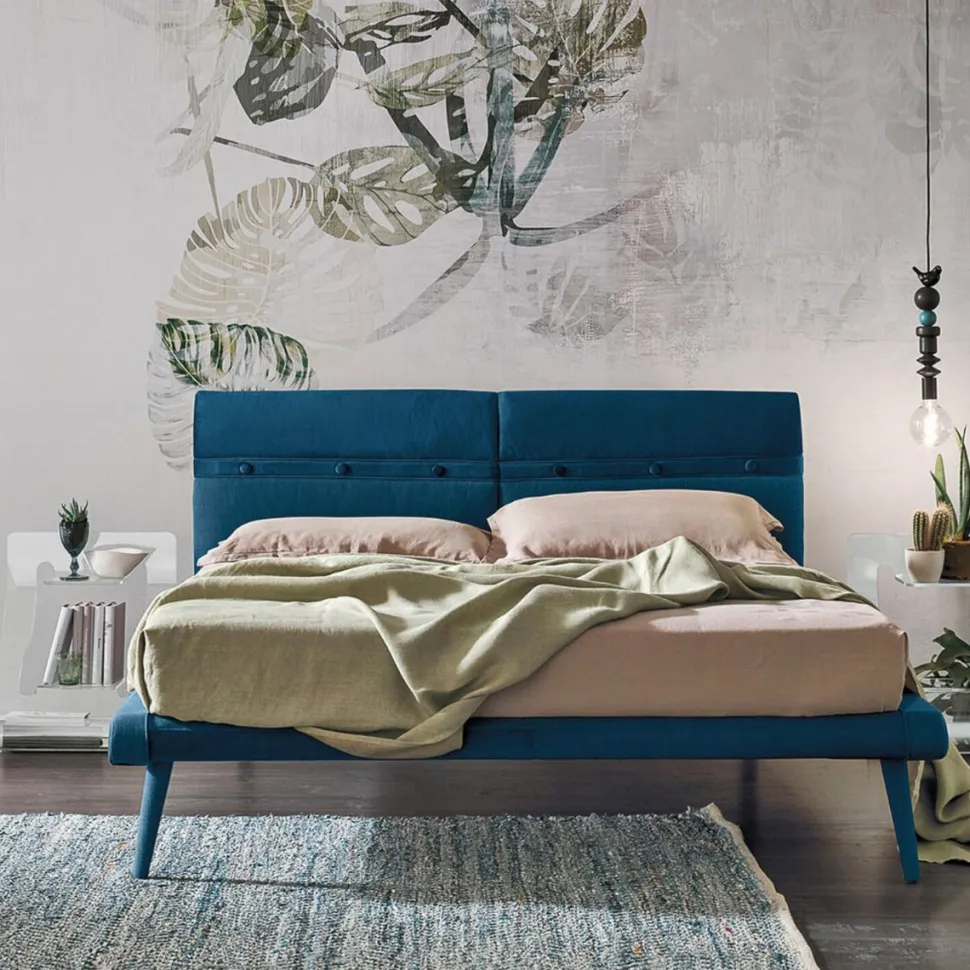 Letto una piazza e mezza Corfù linea Dreamer in finitura Blu