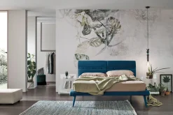 Letto una piazza e mezza Corfù linea Dreamer in finitura Blu