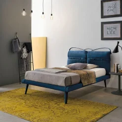Letto una piazza e mezza Corfù Plus linea Dreamer in finitura Blu