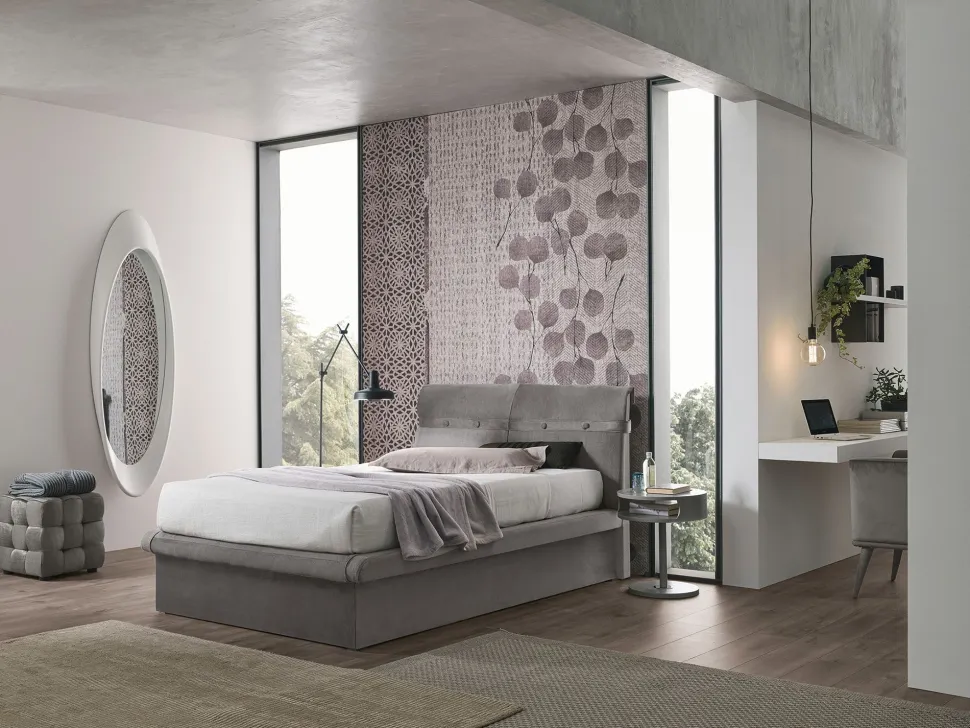 Letto una piazza e mezza Corfù Plus linea Dreamer in finitura Blu