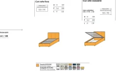Letto una piazza e mezza imbottito in tessuto Apollo disponibile in vari colori