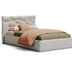 Letto una piazza e mezza Pool linea Fly imbottito in tessuto