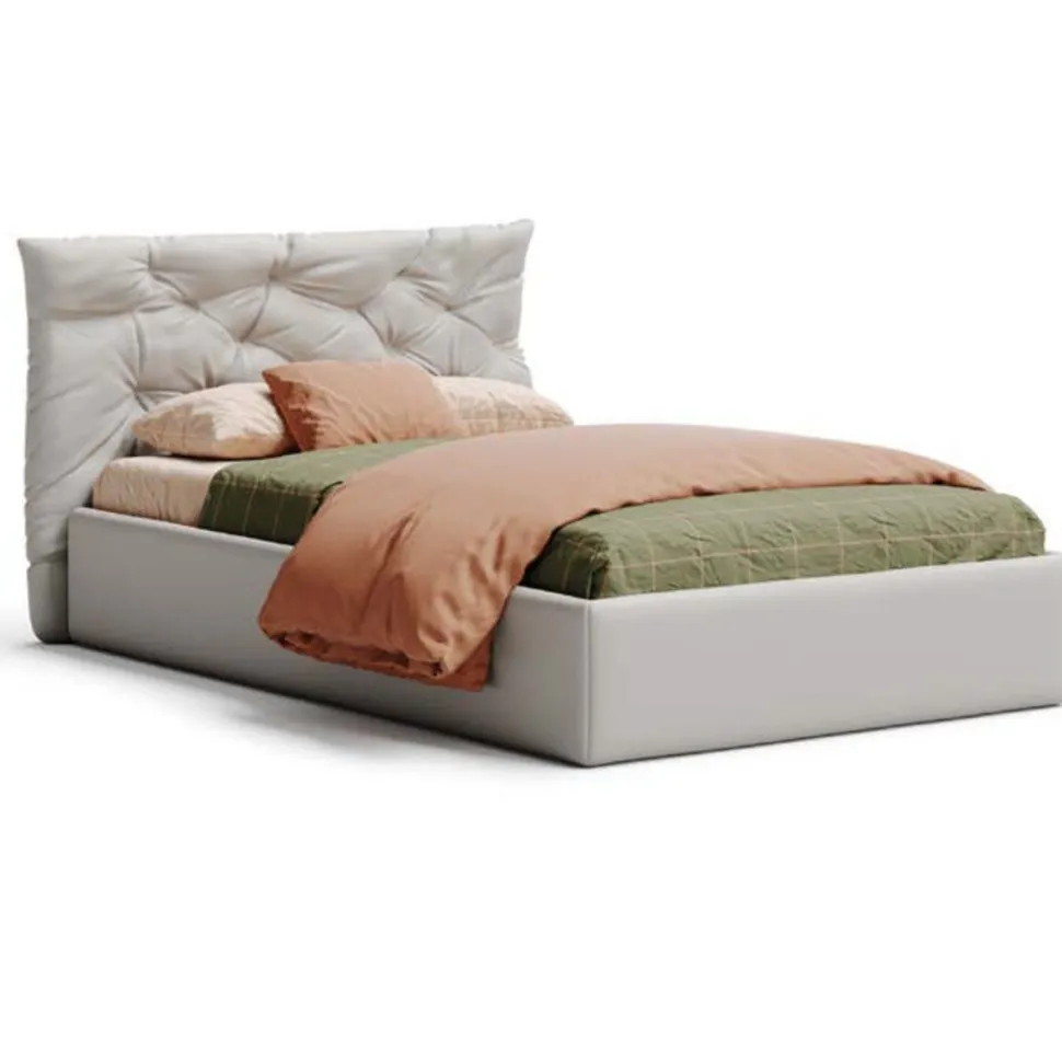 Letto una piazza e mezza Pool linea Fly imbottito in tessuto