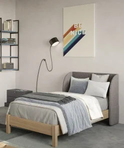 Letto una piazza e mezzo Box linea Airone con testiera imbottita