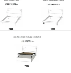 Letto una piazza e mezzo Maicol con testiera imbottita linea Colorfull disponibile in 3 versioni