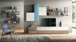 Libreria Amelia light linea Alba in finitura Olmo