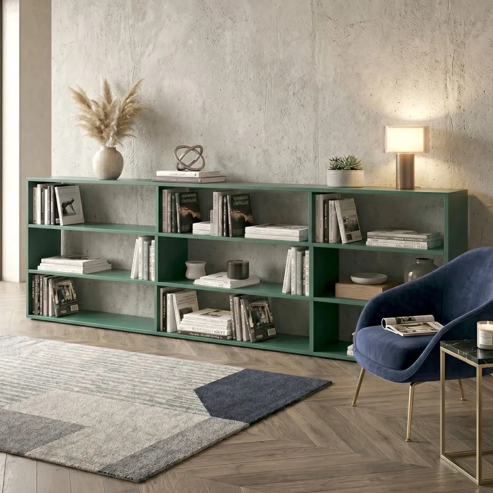 Libreria Bassa Moderna - Colori e Finiture Personalizzabili