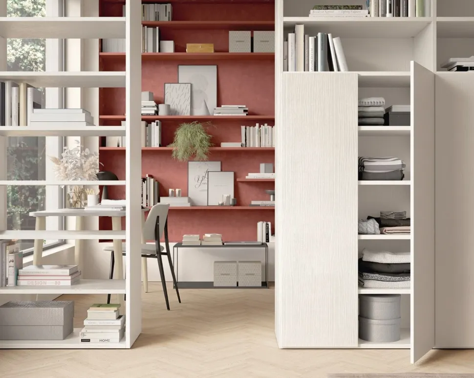 Libreria con 6 ante linea Cosmo disponibile in vari colori
