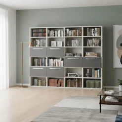 Libreria con ante moderna modulare
