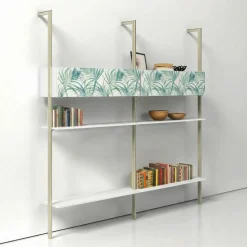 Libreria con palo in alluminio con grafica personalizzabile
