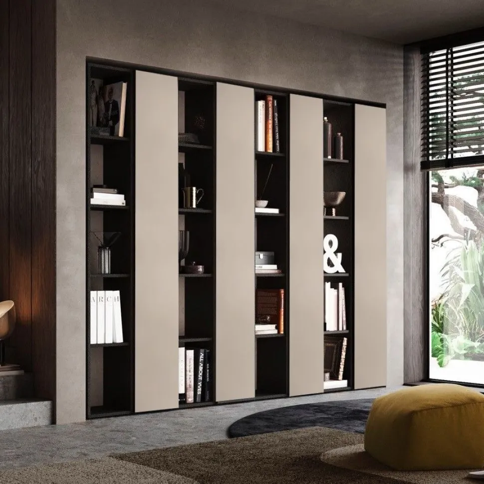 Libreria Moderna Agata - Linea Arte (Colori Personalizzabili)
