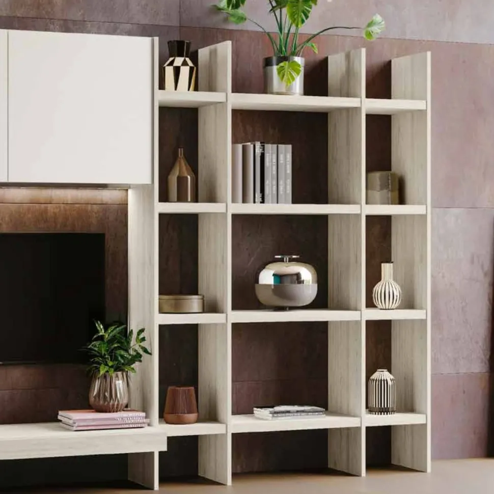 Libreria moderna con mensole componibile Bianco Altea disponibile in vari colori