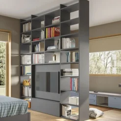 Libreria Modulare con Vano TV – Mobile Soggiorno Moderno