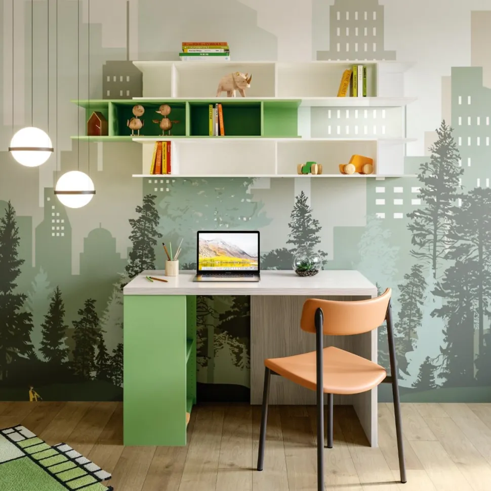Libreria sospesa con vani a giorno linea Colorfull disponibile in due misure e vari colori