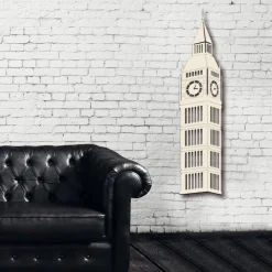 Londra Big ben - legno bianco avorio altezza 1,2 metri