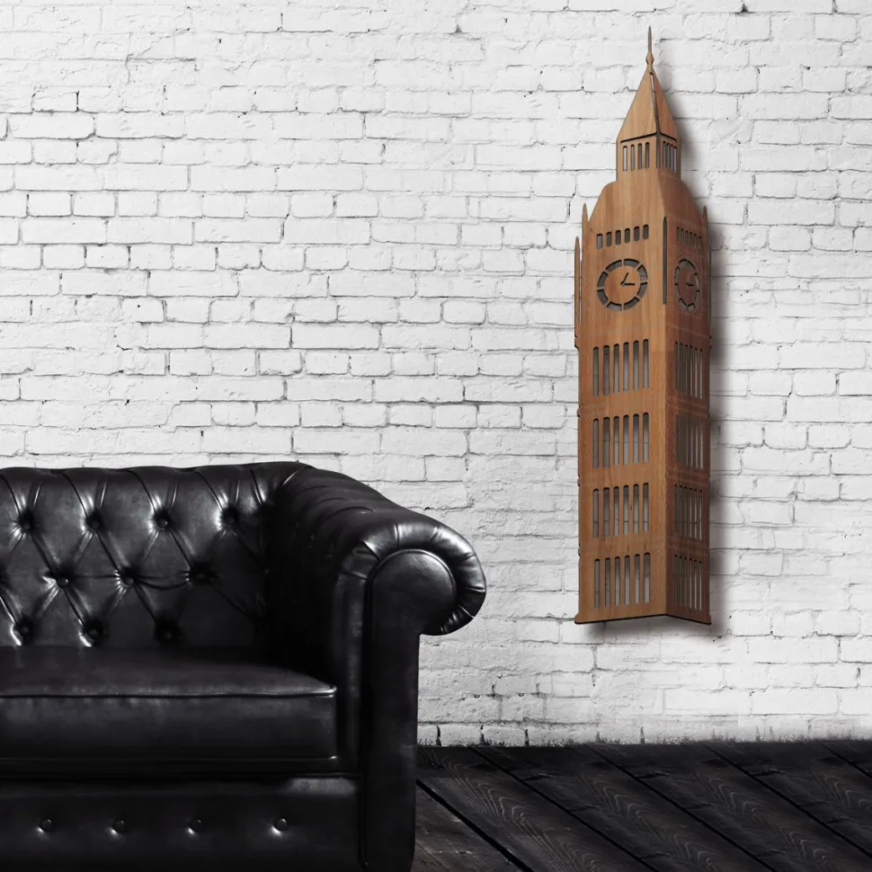 Londra Big ben - legno scuro altezza 1,2 metri