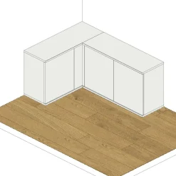 Madia ad angolo moderna 90x123 cm