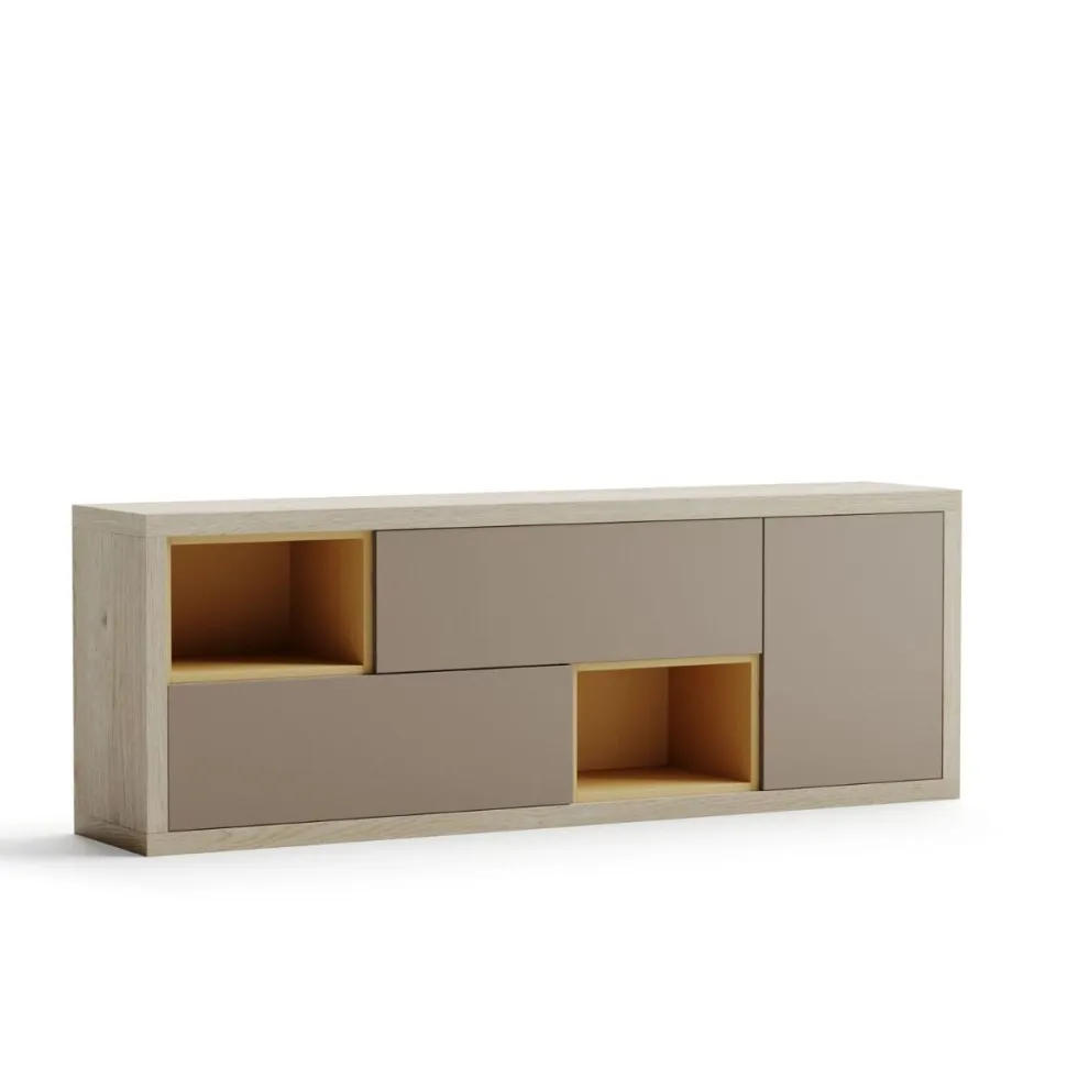 Madia 1 anta e 2 cassetti Vas linea Contact disponibile in 30 colori