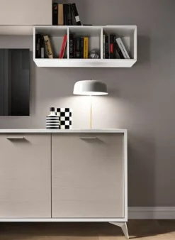 Madia 3 ante battenti Baster linea Prevaling finitura Canapa e Bianco Frassino