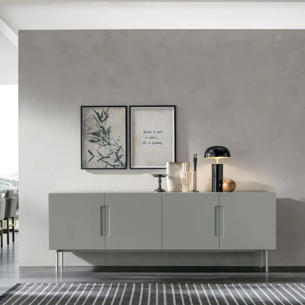 Madia 4 ante con maniglia a incasso Montgomery linea Nais disponibile in vari colori