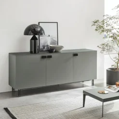 Madia 3 ante con piedini in metallo Prometeo linea Nais disponibile in 8 misure e vari colori