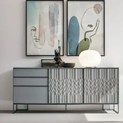 Madia 2 ante e 3 cassetti disponibile in 3 misure con Grafica e colori personalizzabili