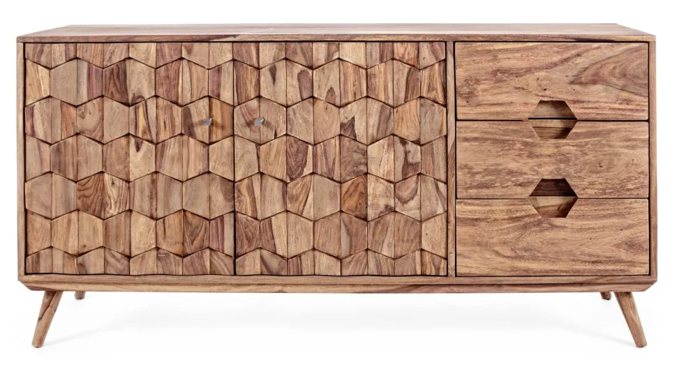 Madia 2 ante e 3 cassetti Kant in legno Sheesham