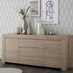 Madia 2 ante e 3 cassetti linea Clear in Rovere Cadiz