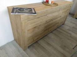 Madia 2 ante e 3 cassetti linea Clear in Rovere Cadiz