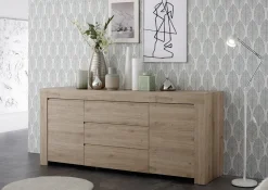 Madia 2 ante e 3 cassetti linea Clear in Rovere Cadiz